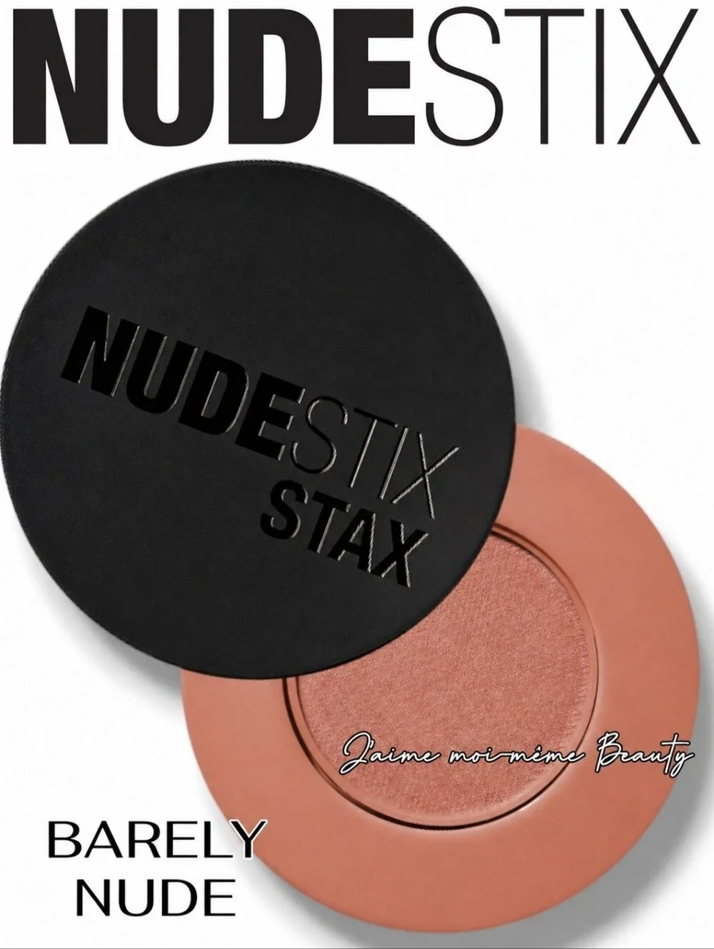 NUDESTIX Cream Balm Blush in Barely Nude Peach Pink Nude For Eyes, Lips & Cheeks